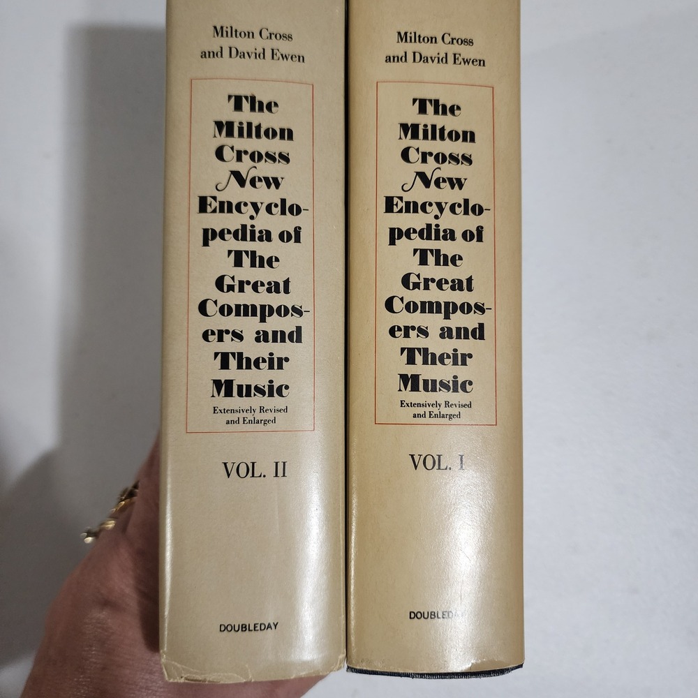 Milton Cross New Encyclopedia Great Composers Music 2 Vol Set 1969 Doubleday